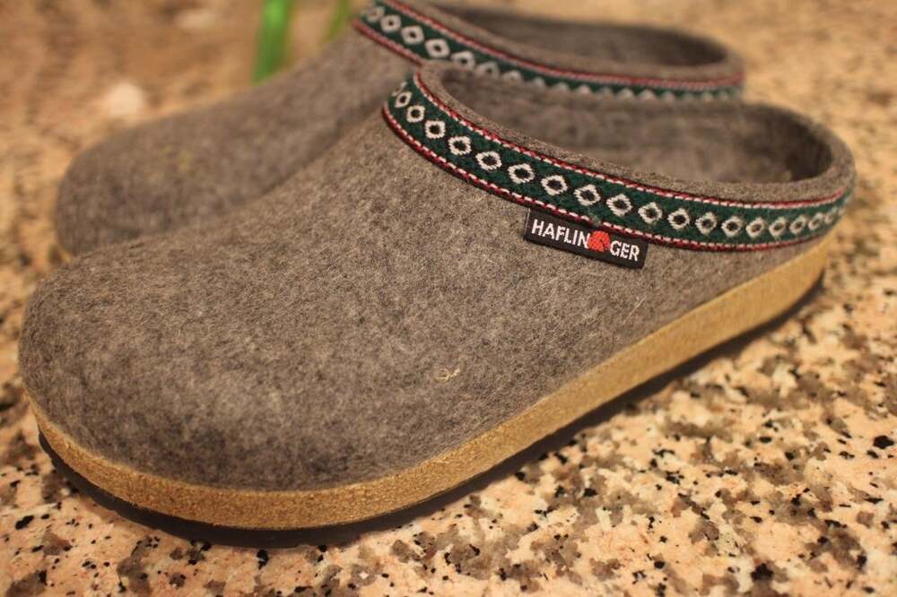 NWOB Haflinger GZ Classic Grizzly gray SLIDE SHOE SIZE 39 (SH3000